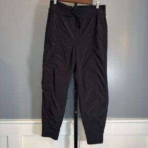 Athleta Attitude Lined Jogger 10P Black Petite Travel Pant Elastic Waist